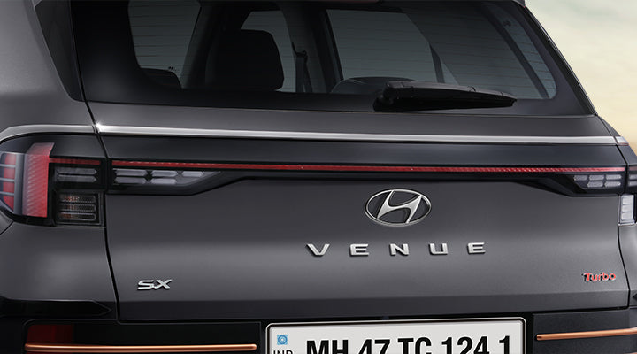 Upper Trunk Lid Garnish - Dark Chrome - Hyundai Venue