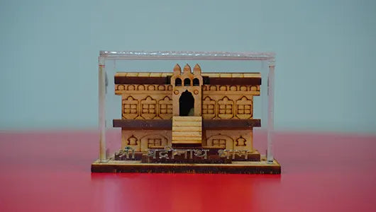 Badrinath Dham Glass Model for Car Dashboard