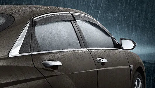 Verna Rear Door Hyundai Verna Door Visor - Chrome Line - SASXTRA