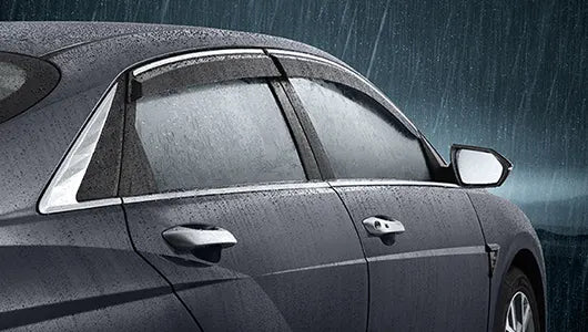 Verna Rear Door Hyundai Verna Door Visor - Chrome Line - SASXTRA